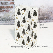 Load image into Gallery viewer, 5pcs Snowflake Merry Christmas Paper Bag Snowman Christmas Tree Food Cookie Gift Packing Bag Birthday Party Favor Stand Bags