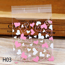 Load image into Gallery viewer, 50pcs Cute Cartoon Plastic Bag Wedding Birthday Party Favors Cookie Candy Gift Packaging Bags OPP Self Adhesive Pouch Bags