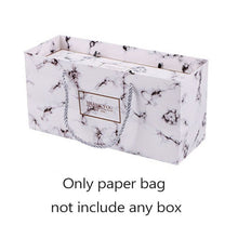 Load image into Gallery viewer, Creative Flamingo Gift Box Marble Paper Bag Nougat Cookies Tote Bags Wedding Chocolate Cake Packing Paper Boxes Party Supplies