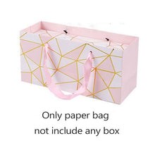 Load image into Gallery viewer, Creative Flamingo Gift Box Marble Paper Bag Nougat Cookies Tote Bags Wedding Chocolate Cake Packing Paper Boxes Party Supplies