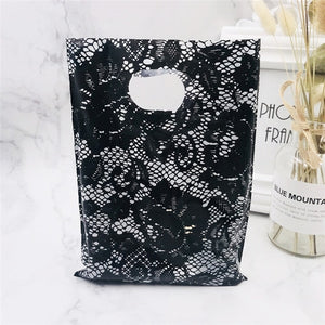 More Pattern Jewelry Plastic Bag With Handles 15x20cm Wedding Gift Thick Boutique Gift Shopping Packaging Plastic Handle Bag