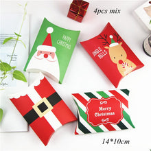 Load image into Gallery viewer, 5pcs House Shape Christmas Candy Gift Bags With Ropes Xmas Tree Cookie Bags Merry Christmas Guests Packaging Boxes Party Decor