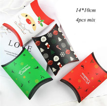 Load image into Gallery viewer, 5pcs House Shape Christmas Candy Gift Bags With Ropes Xmas Tree Cookie Bags Merry Christmas Guests Packaging Boxes Party Decor