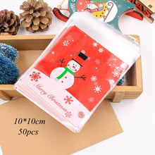 Load image into Gallery viewer, 5pcs House Shape Christmas Candy Gift Bags With Ropes Xmas Tree Cookie Bags Merry Christmas Guests Packaging Boxes Party Decor