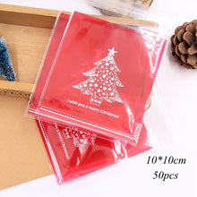 Load image into Gallery viewer, 5pcs House Shape Christmas Candy Gift Bags With Ropes Xmas Tree Cookie Bags Merry Christmas Guests Packaging Boxes Party Decor