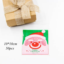 Load image into Gallery viewer, 5pcs House Shape Christmas Candy Gift Bags With Ropes Xmas Tree Cookie Bags Merry Christmas Guests Packaging Boxes Party Decor