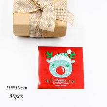 Load image into Gallery viewer, 5pcs House Shape Christmas Candy Gift Bags With Ropes Xmas Tree Cookie Bags Merry Christmas Guests Packaging Boxes Party Decor