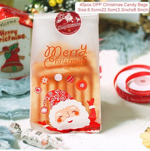 QIFU Kraft Paper Bags Popcorn Bag Candy Box Christmas Goodie Bags Paper Gift Bags Paper christmas Packaging Sweets Popcorn Box