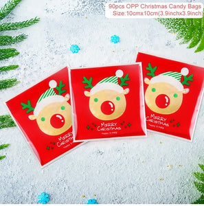 QIFU Kraft Paper Bags Popcorn Bag Candy Box Christmas Goodie Bags Paper Gift Bags Paper christmas Packaging Sweets Popcorn Box