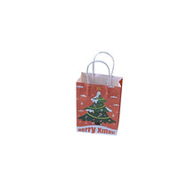 Load image into Gallery viewer, 10Pcs/lot Multifuntion Christmas Paper Bag 21*13*8cm Festival gift bags with Handles Christmas Party Supplies For Event Party