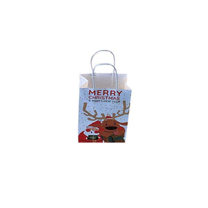 10Pcs/lot Multifuntion Christmas Paper Bag 21*13*8cm Festival gift bags with Handles Christmas Party Supplies For Event Party