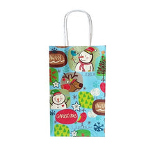 Load image into Gallery viewer, 10Pcs/lot Multifuntion Christmas Paper Bag 21*13*8cm Festival gift bags with Handles Christmas Party Supplies For Event Party