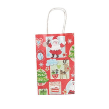 Load image into Gallery viewer, 10Pcs/lot Multifuntion Christmas Paper Bag 21*13*8cm Festival gift bags with Handles Christmas Party Supplies For Event Party