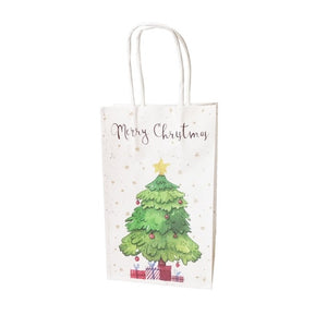 10Pcs/lot Multifuntion Christmas Paper Bag 21*13*8cm Festival gift bags with Handles Christmas Party Supplies For Event Party