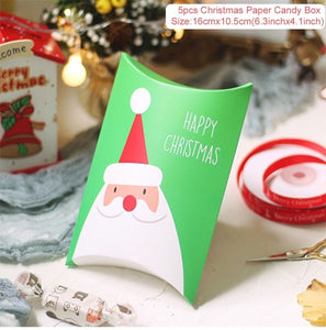 QIFU Kraft Paper Bags Popcorn Bag Candy Box Christmas Goodie Bags Paper Gift Bags Paper christmas Packaging Sweets Popcorn Box