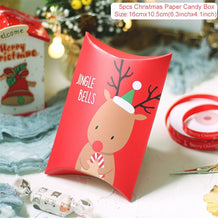 Load image into Gallery viewer, QIFU Kraft Paper Bags Popcorn Bag Candy Box Christmas Goodie Bags Paper Gift Bags Paper christmas Packaging Sweets Popcorn Box