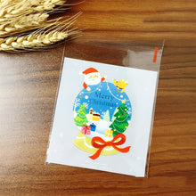 Load image into Gallery viewer, 25Pcs/lot Cute Cartoon Gifts Bags Christmas Cookie Packaging Self-adhesive Plastic Bags For Biscuits Birthday Candy Cake Package