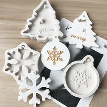 Load image into Gallery viewer, 3 Styles Christmas Tree Snowflake BellSilicone Mold Cake Decoration Fondant Sugarcraft Tools Silicone Mould Gumpaste Candy