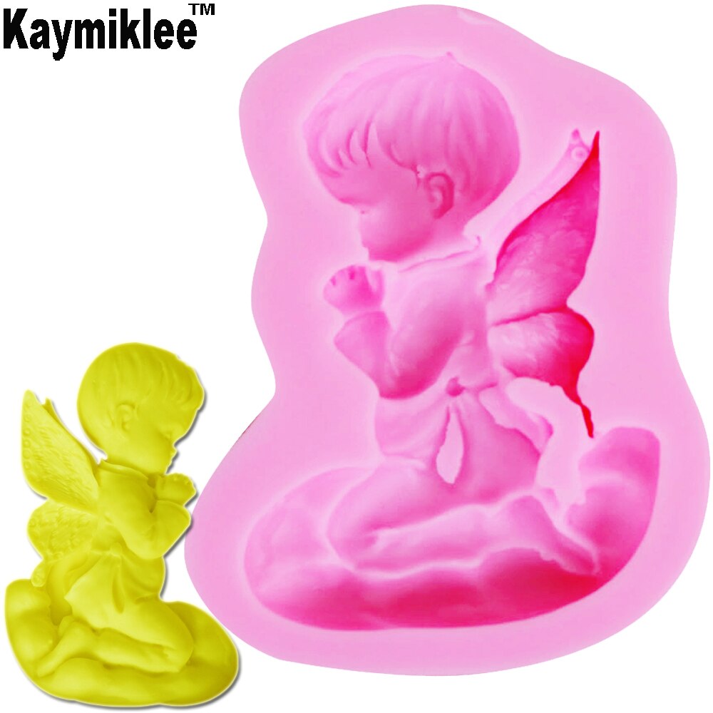 Boy Angel Fondant Cake Candy Silicone Molds Creative DIY Chocolate Mold m119