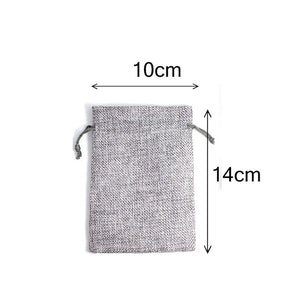 100PCS Linen Jute Drawstring Gift Bags Sacks Wedding Birthday Party Favors Drawstring Gift Bags Baby Shower Gift