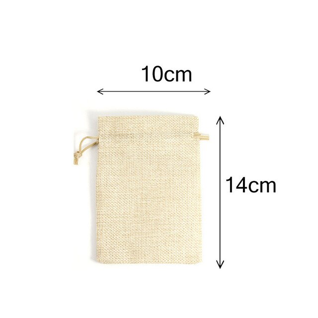 100PCS Linen Jute Drawstring Gift Bags Sacks Wedding Birthday Party Favors Drawstring Gift Bags Baby Shower Gift