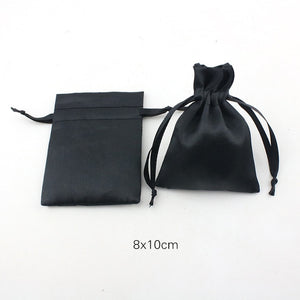 10pcs/lot 8x10cm Silk Satin Drawstring Pouches Necklace Jewelry jewelry Packaging Christmas Wedding Party Gift  Decoration Bags