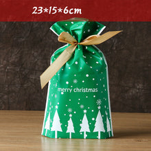 Load image into Gallery viewer, New 10Pcs/lot Plastic Gift Bags For Cookie Biscuits Snack Baking Packaging Cute Stripe Santa Candy Bag Festival Party Supplies