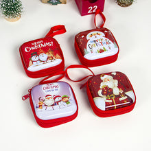 Load image into Gallery viewer, Cartoon Tinplate Christmas Gift Box Santa Snowman Elk Gift Bag Children Xmas Gift Coin Purse Key Headset Storage Bag Xmas Decors