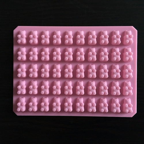 Practical Cute Gummy Bear 50 Cavity Silicone Tray Make Chocolate Candy Ice Jelly Mold DIY Children Cake Tools Wholesale D0026-1