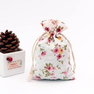 5pcs/lot Linen Cotton Bag 10x14 13x18 15x20cm Muslin Cosmetics Gifts Jewelry Packaging Bags Cute Drawstring Gift Bag & Pouches