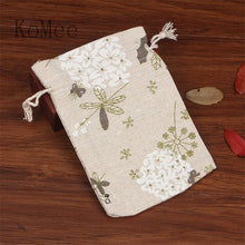 Load image into Gallery viewer, 5pcs/lot Linen Cotton Bag 10x14 13x18 15x20cm Muslin Cosmetics Gifts Jewelry Packaging Bags Cute Drawstring Gift Bag &amp; Pouches