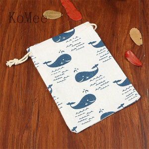 5pcs/lot Linen Cotton Bag 10x14 13x18 15x20cm Muslin Cosmetics Gifts Jewelry Packaging Bags Cute Drawstring Gift Bag & Pouches