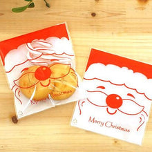 Load image into Gallery viewer, 25Pcs/lot Cute Cartoon Gifts Bags Christmas Cookie Packaging Self-adhesive Plastic Bags For Biscuits Birthday Candy Cake Package