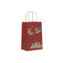 Load image into Gallery viewer, 10Pcs/lot Multifuntion Christmas Paper Bag 21*13*8cm Festival gift bags with Handles Christmas Party Supplies For Event Party