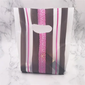 More Pattern Jewelry Plastic Bag With Handles 15x20cm Wedding Gift Thick Boutique Gift Shopping Packaging Plastic Handle Bag