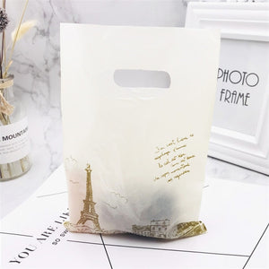 More Pattern Jewelry Plastic Bag With Handles 15x20cm Wedding Gift Thick Boutique Gift Shopping Packaging Plastic Handle Bag