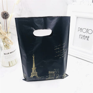 More Pattern Jewelry Plastic Bag With Handles 15x20cm Wedding Gift Thick Boutique Gift Shopping Packaging Plastic Handle Bag