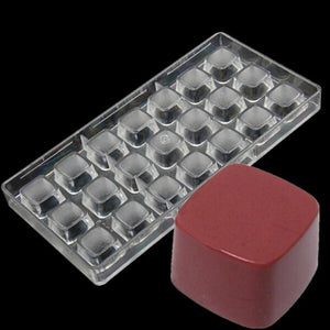 Semi Sphere Shell Diamond Cube Chocolate Mould PC Chocolate Bar Mold Half Ball Plastic Candy Maker Mold Bakeware Rectangle