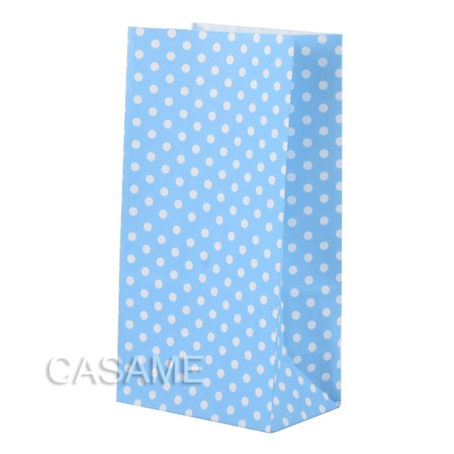 New paper bag mini Stand up Colorful Polka Dot  Bags 18x9x6cm Favor  Open Top Gift Packing paper Treat gift Bag wholesale