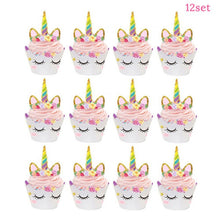 Load image into Gallery viewer, 50pcs Plastic Gift Cookie Bag Unicorn Horn Candy Bags Unicorn Party Supplies Birthday Party Decorations Kids Easter Supplies