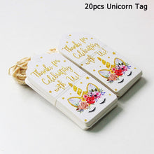 Load image into Gallery viewer, 50pcs Plastic Gift Cookie Bag Unicorn Horn Candy Bags Unicorn Party Supplies Birthday Party Decorations Kids Easter Supplies