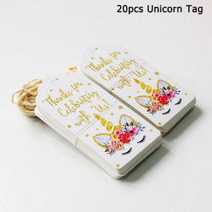 50pcs Plastic Gift Cookie Bag Unicorn Horn Candy Bags Unicorn Party Supplies Birthday Party Decorations Kids Easter Supplies