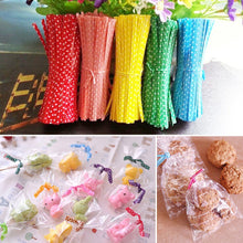 Load image into Gallery viewer, 100PCS/Bag Ribbon Wrap Tie PVC Ligation for Cellophane Candy Cookie Gift Bag Pouch In Wedding Party Decoration