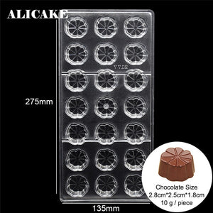 Chocolate Candy Bars 3D Molds Polycarbonate Plastic Form Bakery Cake Decoration Baking Pastry Tools for Moldes Para Chocolate