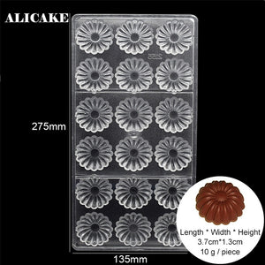 Chocolate Candy Bars 3D Molds Polycarbonate Plastic Form Bakery Cake Decoration Baking Pastry Tools for Moldes Para Chocolate