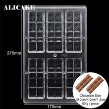 Load image into Gallery viewer, Chocolate Candy Bars 3D Molds Polycarbonate Plastic Form Bakery Cake Decoration Baking Pastry Tools for Moldes Para Chocolate