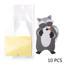 Load image into Gallery viewer, 10pcs/lot Cute Animal Bear Rabbit Koala Candy Bags Greeting Cards Cookie Bags Gift Bags Baby Shower Birthday Party Decoration