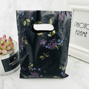 More Pattern Jewelry Plastic Bag With Handles 15x20cm Wedding Gift Thick Boutique Gift Shopping Packaging Plastic Handle Bag