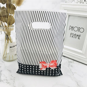 More Pattern Jewelry Plastic Bag With Handles 15x20cm Wedding Gift Thick Boutique Gift Shopping Packaging Plastic Handle Bag