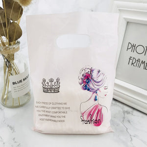 More Pattern Jewelry Plastic Bag With Handles 15x20cm Wedding Gift Thick Boutique Gift Shopping Packaging Plastic Handle Bag